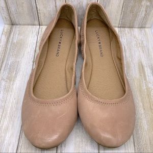 NWOT Lucky Brand Ballet Flats WhiskeyBrown Leather